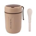 thumbnail image 2 of Taza de desayuno de acero inoxidable 304, Tarro de comida aislado de 600 ml con tapa de seguriDad y cuchara, Taza de SOPA Térmica para niños y niñas actividades al aire libre, 2 of 7