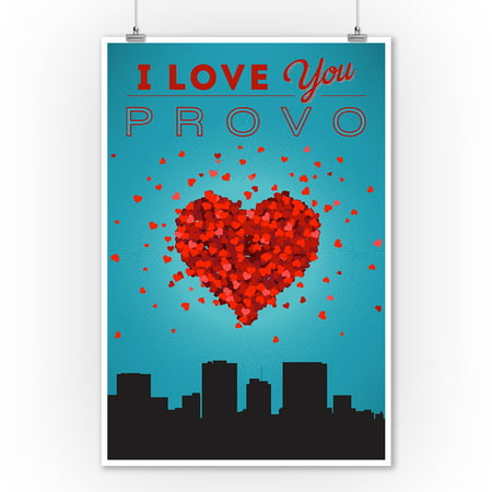 I Love You Provo, Utah - Lantern Press Artwork (9x12 Art Print, Wall Decor Travel