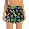 thumbnail image 2 of Rateoe Geometric Dinosaur Printed 2 in 1 Women's Workout Shorts for Athletic Gym Running Shorts with Phone Pockets-XX-Large, 2 of 7