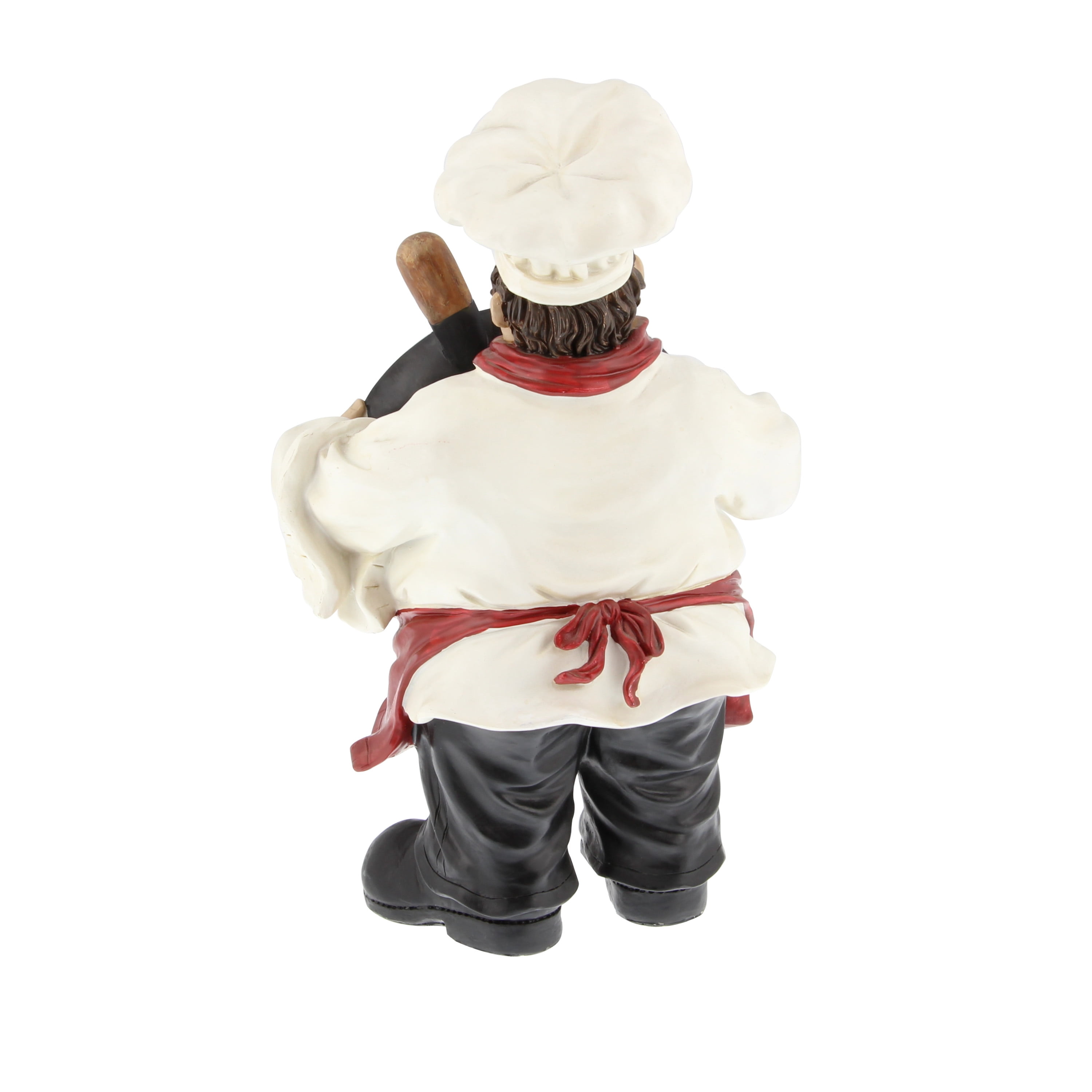 22 x 14 Brown Wood Chef Sculpture with Calendar Markers, by DecMode 
