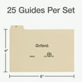 thumbnail image 2 of Oxford Index Card Dividers 4" x 6" Manila 25/Set (B6425), 2 of 4