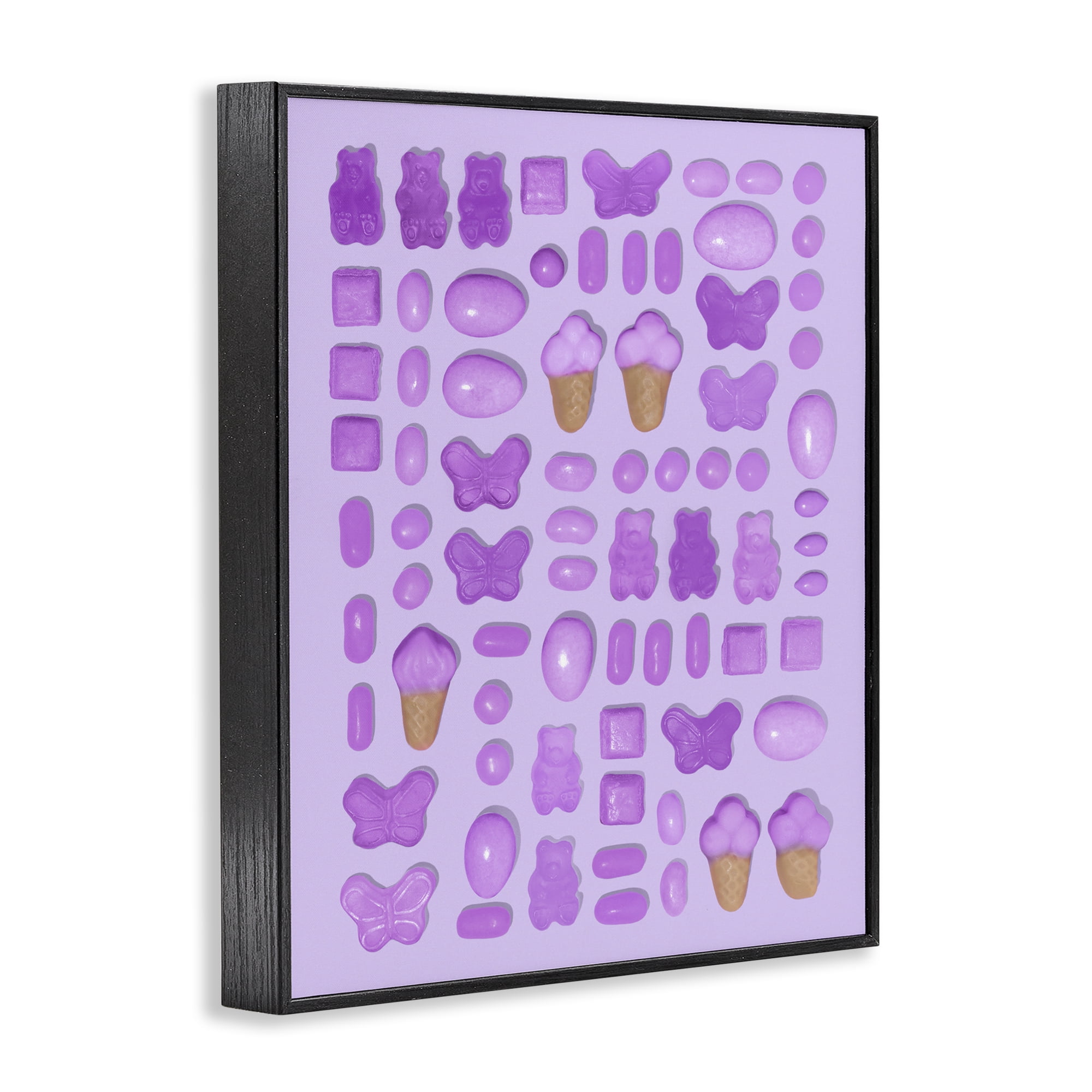 Stupell Industries Lilac Purple Toned Candies Black Framed Giclee Art, design by LISH Creative