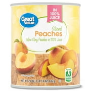 Great Value Sliced Peaches in 100% Juice, 29 oz