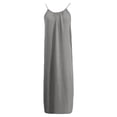 thumbnail image 4 of Girls Dress Backles Slinen-Cotton Dress Summer Boho Trendy 2043 Vacation Casual Flowy Sundresses, 4 of 6