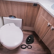 Luxshiny 1Set Rv Toilet Flush Seal Replacement Kit User Friendly Installation Black