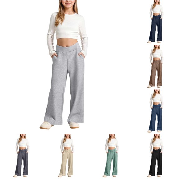 RMGVDSD Sweatpants for Girls Athletic Casual Pants Back to School Pants Loose Fit Comfortable Jogger Trousers Elastic Waist Everyday Slacks 5-6 Years