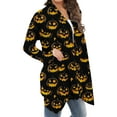 thumbnail image 7 of Kilaqueen Oversized Cardigans for Women Halloween Pumpkin Bat Print Casual Long Sleeve Open Front Knitted Sweater Cardigans Halloween Costumes, 7 of 7