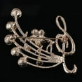 thumbnail image 2 of UDIYO Women's Rhinestone Musical Note Blossom Brooch Pin Jewelry Party Xmas Gift, 2 of 5