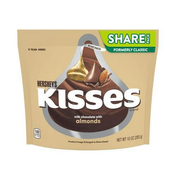 Hershey's Kisses Almond Chocolate Candy - 10oz (Pack of 18)