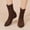 Brown, variant on Women Faux Suede Stretch Ankle Boots Pointed Toe Low Block Heel Pull On Dress Booties Brown 7.5