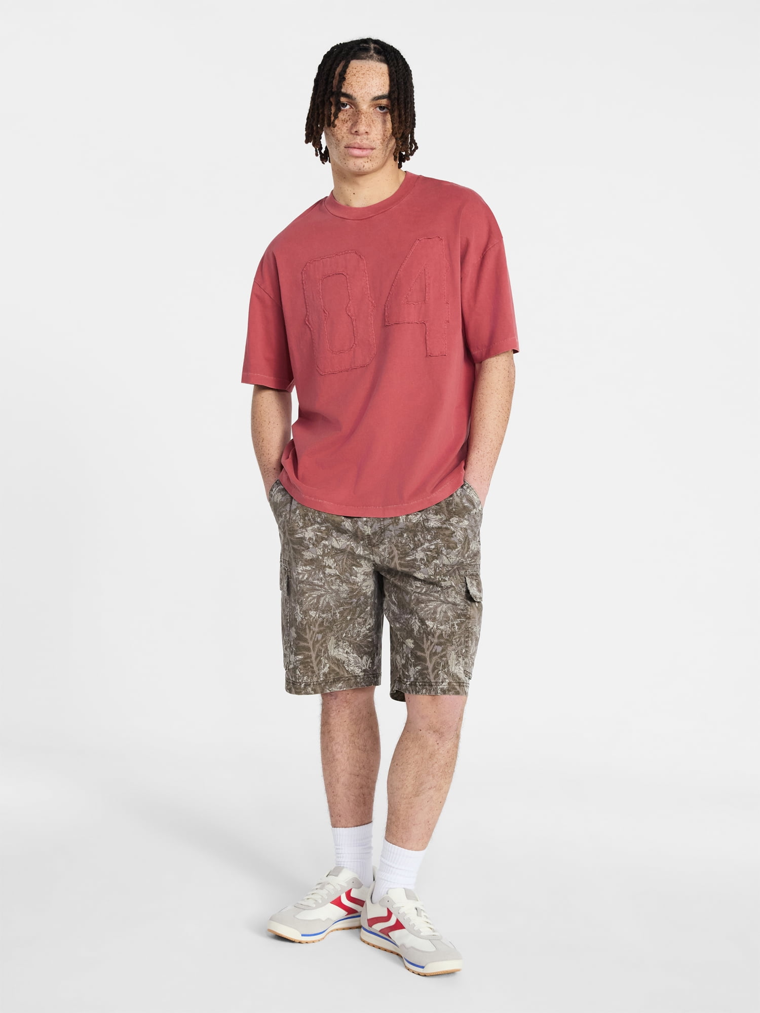 No Boundaries Twill Cargo Shorts, 10" Inseam, Men's XS-5XL