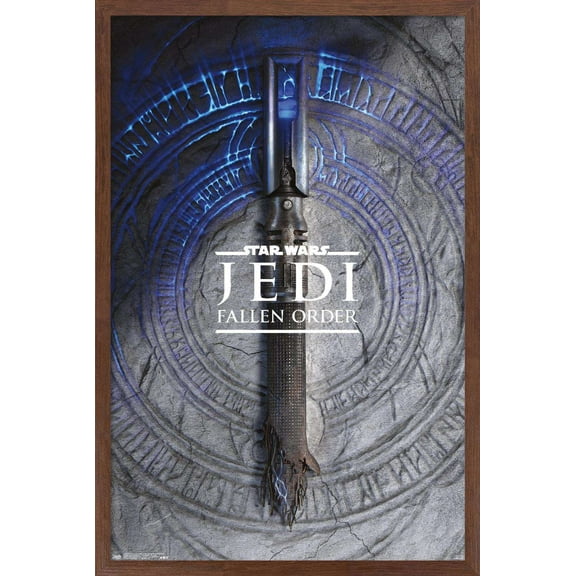 Star Wars: Jedi Fallen Order - Broken Handle Key Art Wall Poster, 14.725" x 22.375", Framed