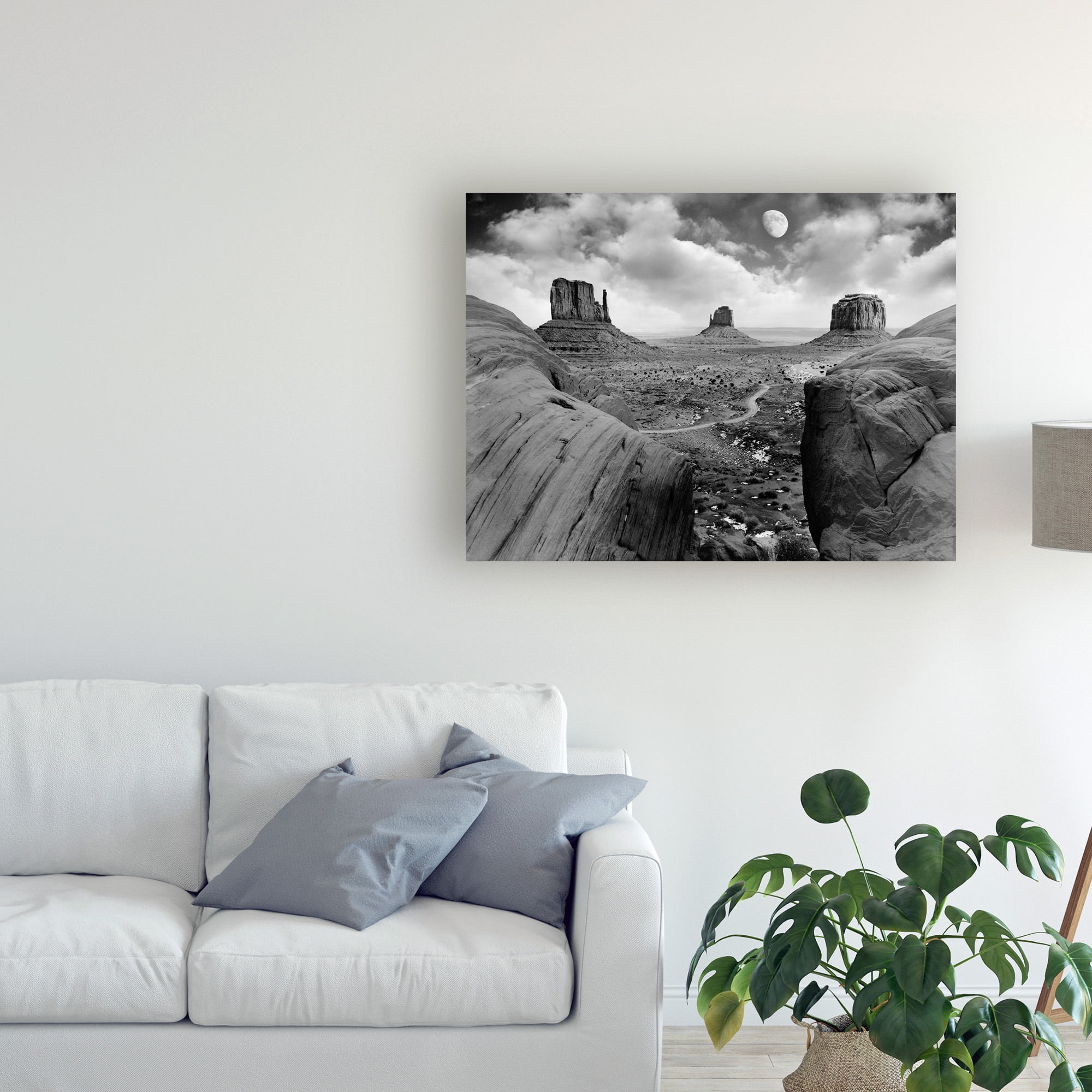 Trademark Fine Art 'Monument Valley Moonrise Monument Valley Arizona' Canvas Art by Monte Nagler