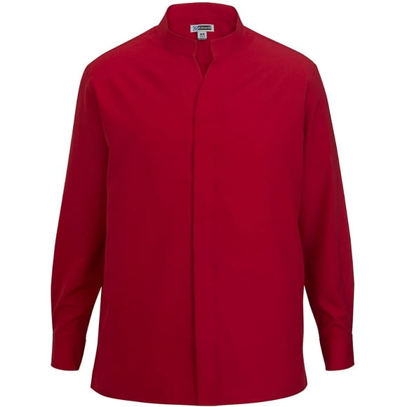 Edwards Chemise à Col Montant pour Hommes, Rouge, Petit