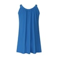 thumbnail image 6 of SELONE Womens Summer Dresses Midi Length Vacation Dresses Solid Sleeveless Scoop Neck Beach Holiday Dress Blue XS, 6 of 8