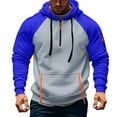 thumbnail image 2 of LWavelet Mens Casual Long Sleeve Pullover Hoodie with Zipper Pockets and Adjustable Drawstring Hood for Outdoor Activities, 2 of 5