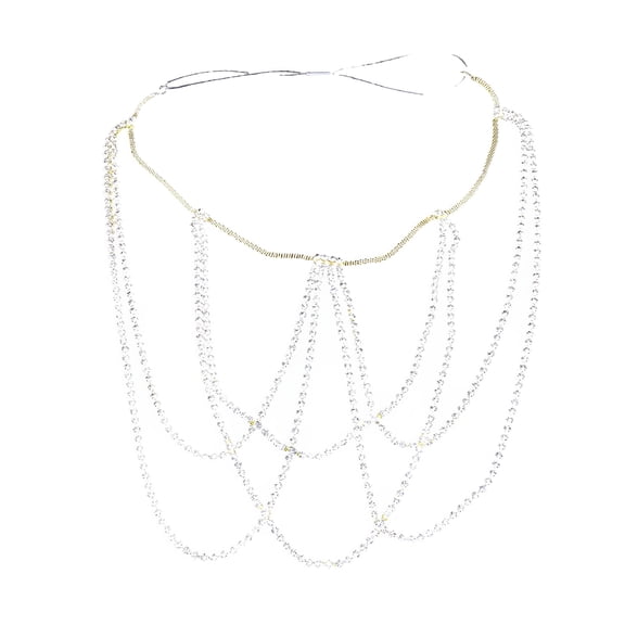 DESIGNICE Leg Thigh Chain Multilayer Shiny Fashion Jewelry for Long