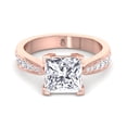 thumbnail image 2 of Arlington - Moissanite Princess Cut Lab Diamond Engagement Ring With Sidestones Channel Setting, 2 of 4