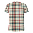 thumbnail image 5 of T Shirt For Men Vintage Plaid Green And Red Check Basic T-Shirts O Neck Hippie Tshirt Summer Male Cu, 5 of 7