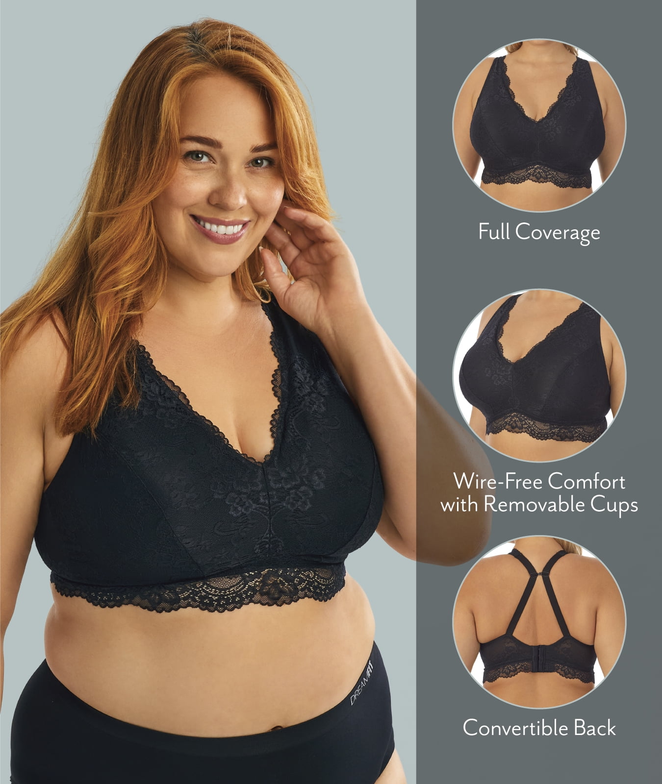 DREAMFIT Underwear for Women Plus Size Full Coverage Microfiber Underwire  Everyday Smoothing Tshirt Bra - 42DD Tawny at  Women's Clothing store