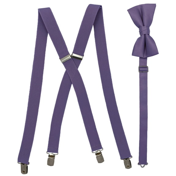 Mens Tahiti Suspender and Matching Bow Tie in a variety of colors by Spencer Js Signature Satin Collection