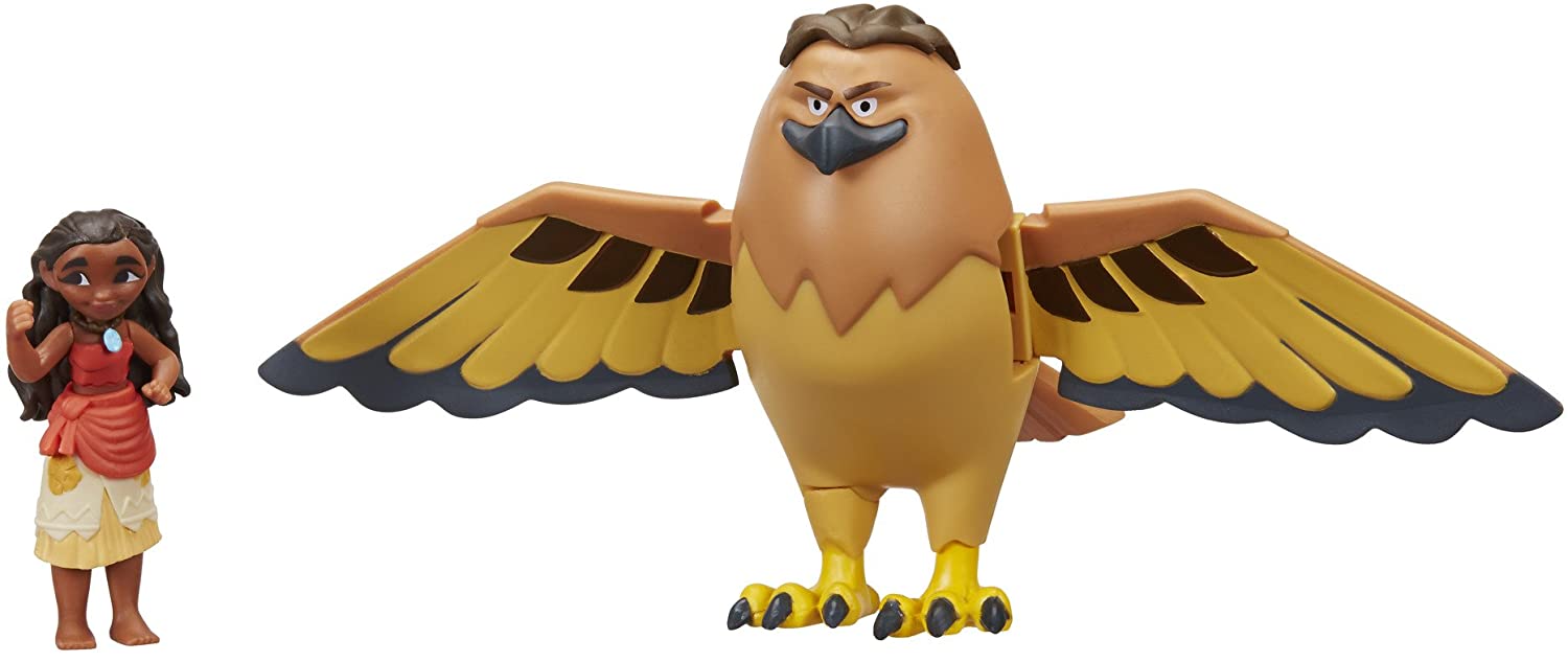 Disney Moana of Oceania Adventures with Maui the Demigod, Features Maui hawk figure By Visit the