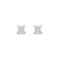thumbnail image 2 of 14k Yellow Gold 3/4Ct TDW Princess-Cut Diamond Solitaire Stud Earrings, 2 of 6