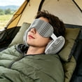 thumbnail image 6 of Naittoop Gray Travel Pillow with Eye Mask Foldable Cotton Sleeping Neck Pillow with Chain and Zipper for Airplane Portable Plane Travel Accessories 11.8*5.9in, 6 of 6