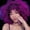 Black and Purple, variant on Nonivsa Women's 16 inch Red Curly Synthetic Full Wig with Curly Bangs for Daily Wear and Parties