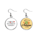 thumbnail image 1 of Hachiman Kogen Japaness ciudad nombre Rojo Pendiente del lóbulo de la joyería del pendiente de la hoja del otoño Unbranded M, 1 of 3