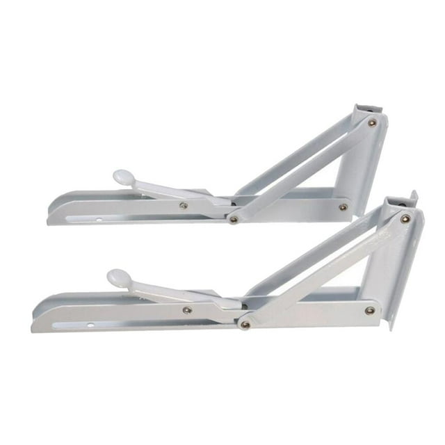 GUOOL 2 Pcs Support Pliant Triangulaire en Acier pour Étagère Murale en Forme de K 16 Pouces