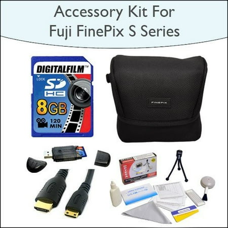 8GB Kit with 8GB SDHC High Speed Memory Card with Reader, Case for Fuji FinePix S Series, Mini HDMI Cable and Cleaning Kit for Fuji FinePix HS22EXR HS11 S4050 S3450 S3350 S3250 S2990 Digital Cameras 8GB Kit with 8GB SDHC High Speed Memory Card with Reader, Case for Fuji FinePix S Series, Mini HDMI Cable and Cleaning Kit for Fuji FinePix HS22EXR HS11 S4050 S3450 S3350 S3250 S2990 Digital Cameras
