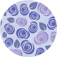 thumbnail image 1 of Ahgly Company Machine Washable Indoor Round Transitional Heavenly Blue Area Rugs, 8' Round, 1 of 7