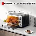 thumbnail image 5 of TOSHIBA ChefFry Air Fryer Combo de horno tostador, 26.4 QT de gran capacidad, horno tostador de encimera 12 en 1, acero inoxidable, 5 of 5