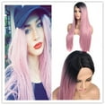 thumbnail image 2 of Women's Fashion Wig Front Lace Synthetic Hair Short Wigs Straight Wig, 2 of 5