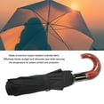 thumbnail image 3 of Travel Umbrella, Automatic Open Close Anti  Folding Umbrella With Wooden Curved Handle, Compact Portable Outdoor Hook Handle Windproof Umbrella With 10 Ribs For Wind And Rain, 3 of 8