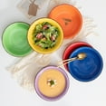 thumbnail image 3 of Vancasso, 6-Piece Stoneware Soup Plate Set, Colorful Dish, 27 OZ, Colourful 2, 3 of 7