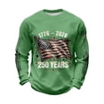 thumbnail image 2 of Men's Independence Day Long Sleeve Tops Slim Fit Flag Graphic Crew Neck Shirt Basic 4th of July T Shirts Clothing, 2 of 4