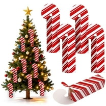 Naler 24 Pcs Christmas Gift Boxes, 9.8 x 2 x 2 Inches Candy Cane Stripe Box with 24 Countdown Stickers, Ideal for Xmas Decor, Party Favor, Countdown Calendar