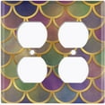 thumbnail image 3 of Metal Light Switch Plate Outlet Cover Mermaid Pastel MER005, 3 of 13