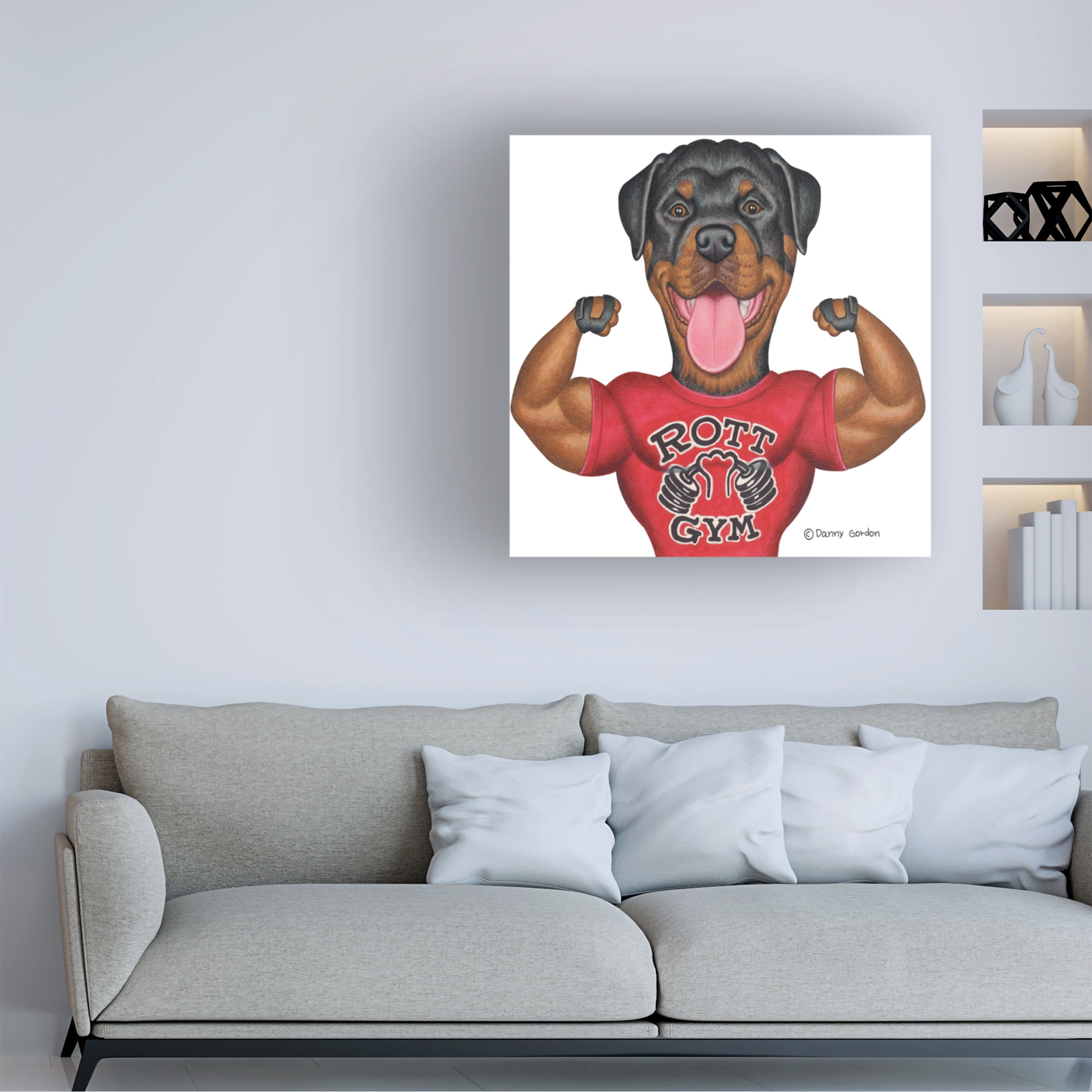 Danny Gordon Art 'Rottweiler Rott Gym' Canvas Art