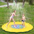 thumbnail image 3 of 68" Large Inflatable Water Splash Play Mat Kids Playing Sprinkler Pad Outdoor Pool Beach Lawn Play Fun, 3 of 7