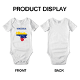 thumbnail image 3 of Venezuela Map Flag Cute Baby Rompers Newborn Clothes Outfits (White, 3-6 Months), 3 of 5