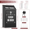thumbnail image 7 of Metal Donation Box with Lock Slot 10.24 x 5.71 x 2.95'' Safe Suggestion Charity Collection Donation Money Lock Box Cash Drop Money Case for Home Office Outdoor Door, 7 of 7