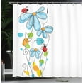 thumbnail image 3 of Movie Theater Shower Curtain, Scratched Film Strips Vintage Movie Frame Pattern Grunge Illustration, Cloth Fabric Bathroom Decor Set with Hooks,  Beige Brown White, 3 of 4