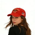 thumbnail image 3 of WKSCLPAI 250th Anniversary Hat, Adjustable United States 250th Commemorative Patriotic Hat, Eagle Printed Washable Casual Baseball Caps for Men Women, Independence Day Gift, Red, 3 of 6