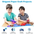 thumbnail image 4 of Uxcell 3inch Origami Paper Set, 70Pcs Luminous Square Paper, Four-Leaf Style, 4 of 6