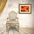 thumbnail image 3 of Berzel, Erin 32x23 Gold Ornate Wood Framed with Double Matting Museum Art Print Titled - Orange Gerbera Daisies, 3 of 4