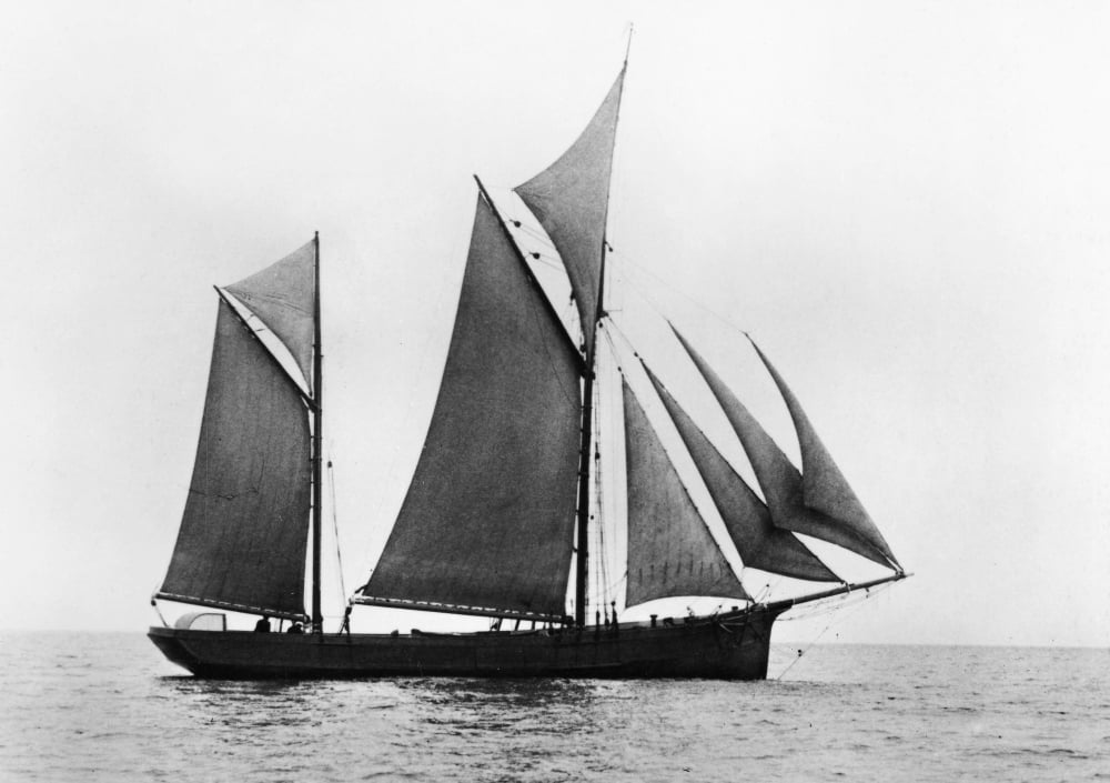 Sailing Ship Ketch, 1876. /Nthe English Ketch 'H.F. Bolt,' Built In