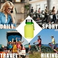 thumbnail image 4 of ONTA Collapsible Water Bottle - 18oz Reusable BPA Free Silicone Foldable Water Bottles for Gym Camping Hiking Travel Sports Water Bottle with Carabiner（Green）, 4 of 9